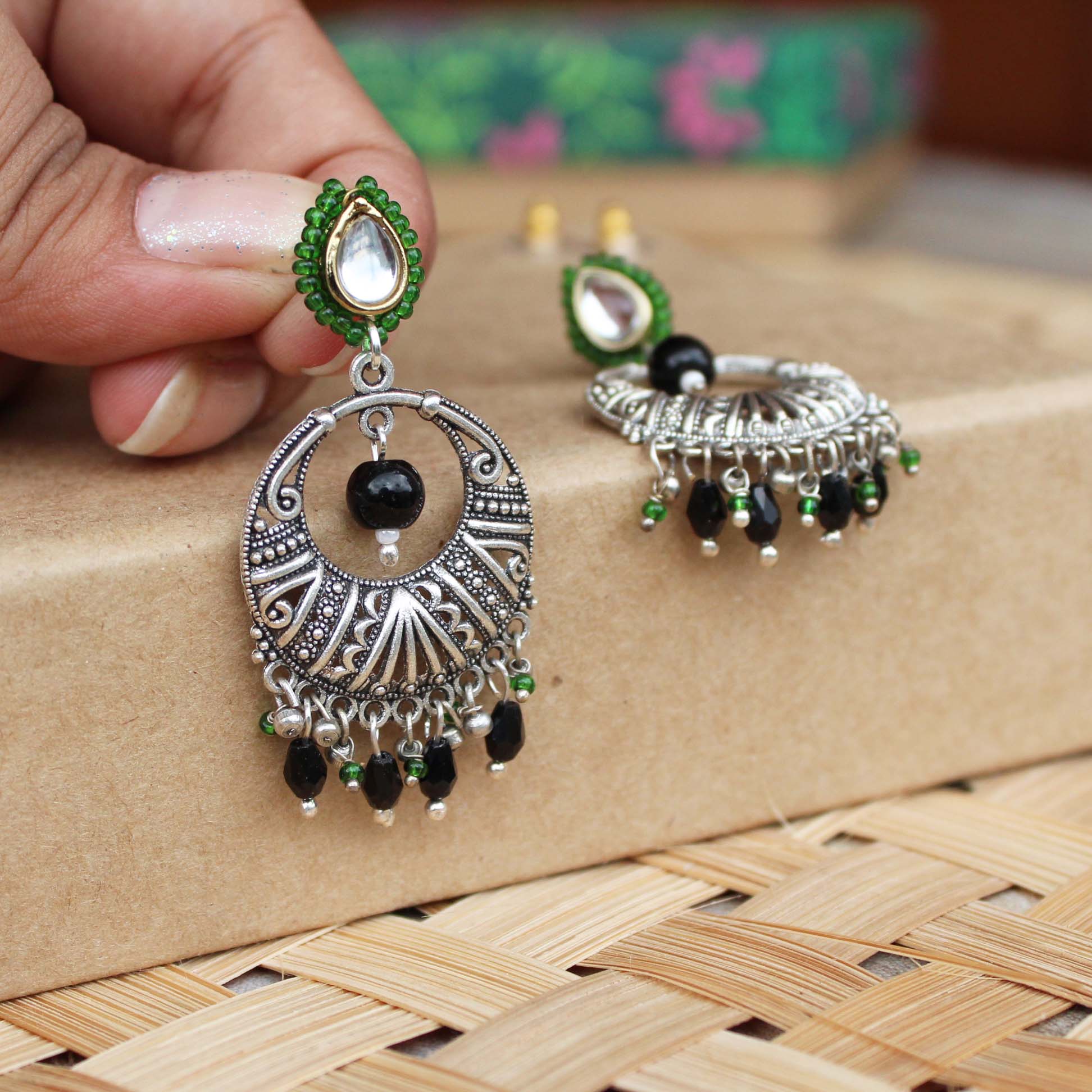 Chandbali – aham jewellery | handcrafted silver jewellery