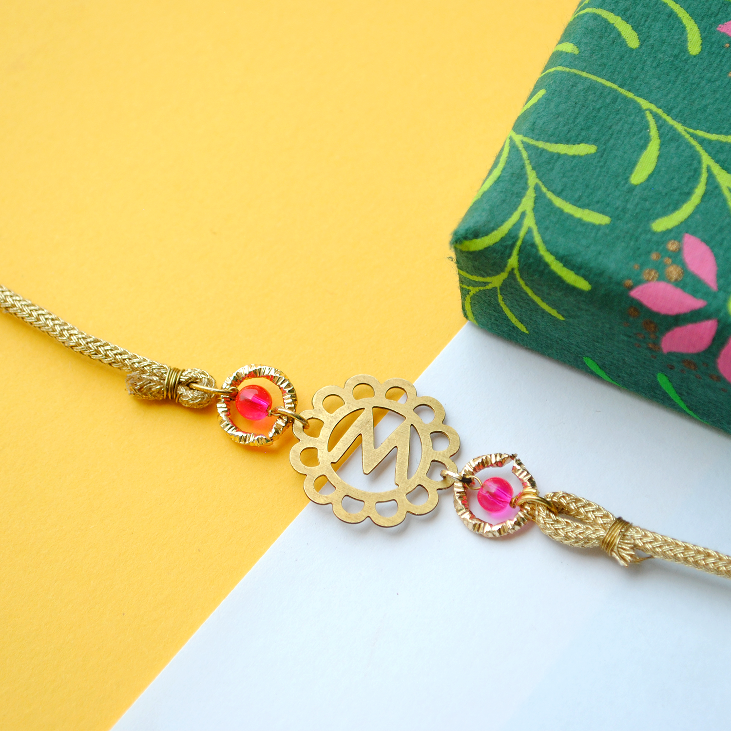 Floral Initial Rakhi