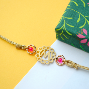 Floral Initial Rakhi