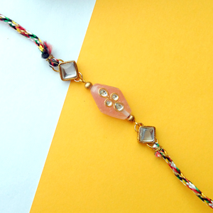 Pink Stone Rakhi