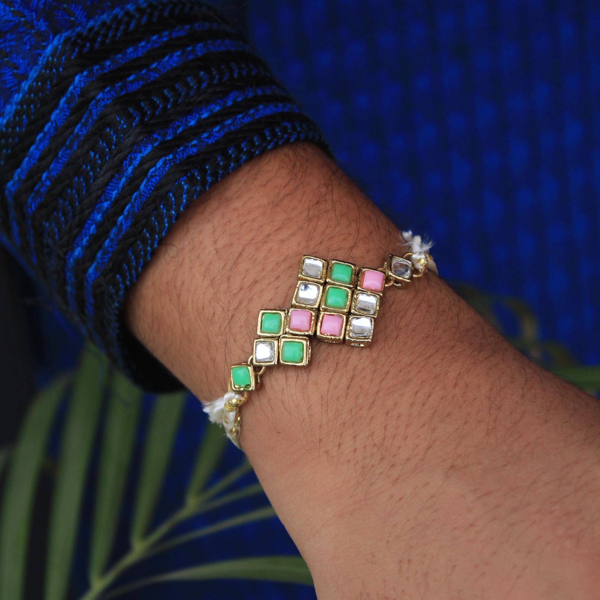 Vivid Kundan Rakhi
