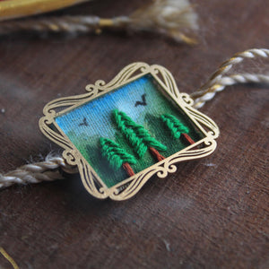 BeAbhika Hand Embroidered Rakhi Forest Lover Nature Lover Bro Rakhi With Fridge Magnet Designer Unqiue Famous Rakhi Lightweight Easy To Tie Rakhi Available At Best Price In India Online COD Available Send Rakhi To Brother Small Brother Big Brother Younger Brother Send Rakhi Abroad With Roli Chawal Capsules