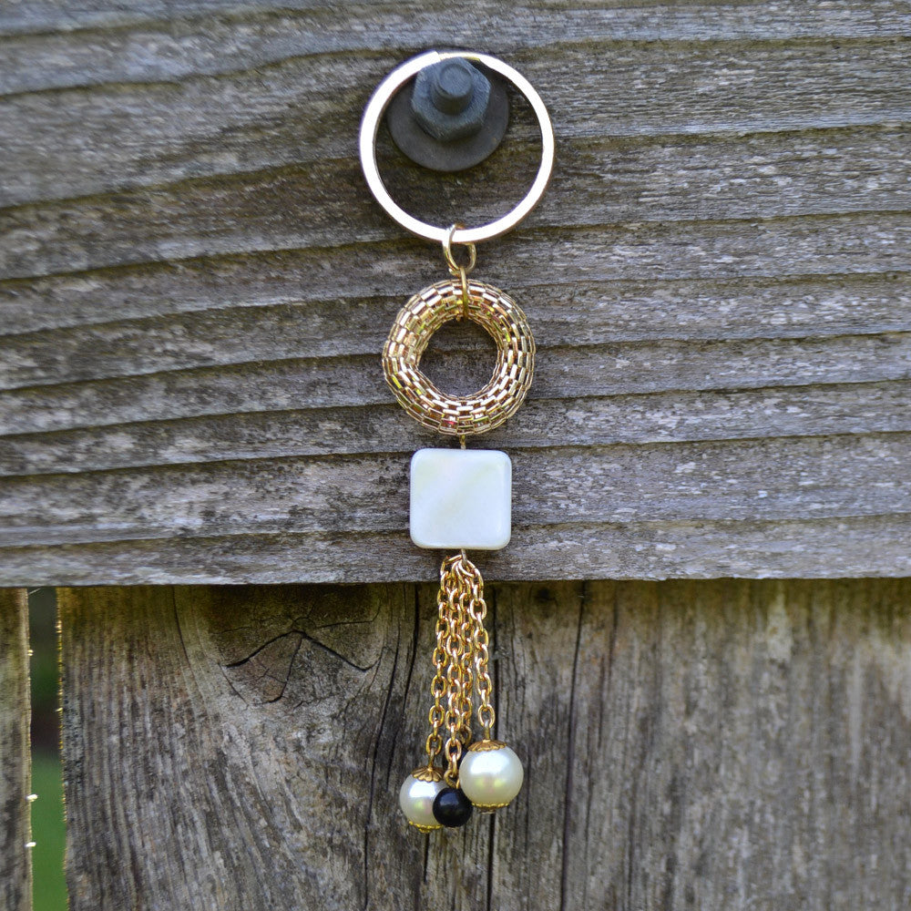 MOP Mesh Tassel Key chain
