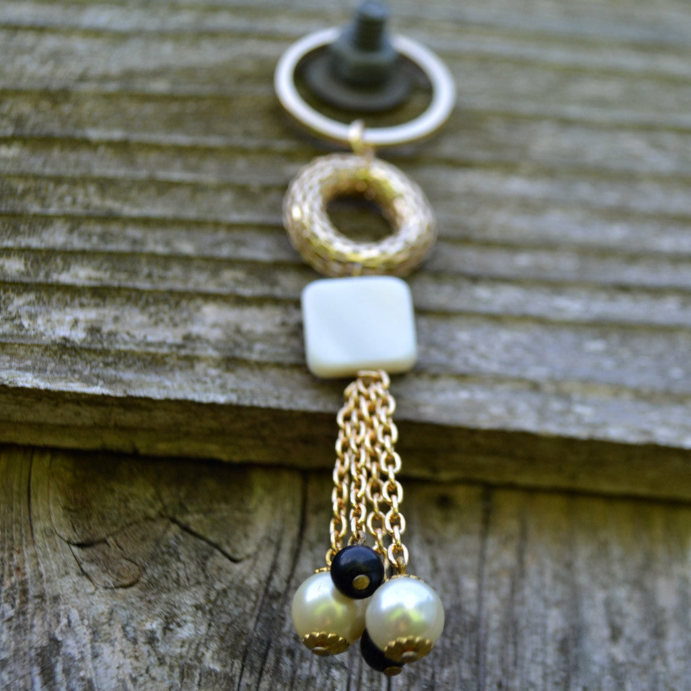 MOP Mesh Tassel Key chain
