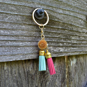 Twin Tassel Keychain (ACK12) - BeAbhika.com