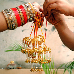 Customised Charms Golden Kaleere Punjabi Wedding Bridal Silver Kalira Personalised Golden Rose Gold Kaleera Traditional Designer Kalire