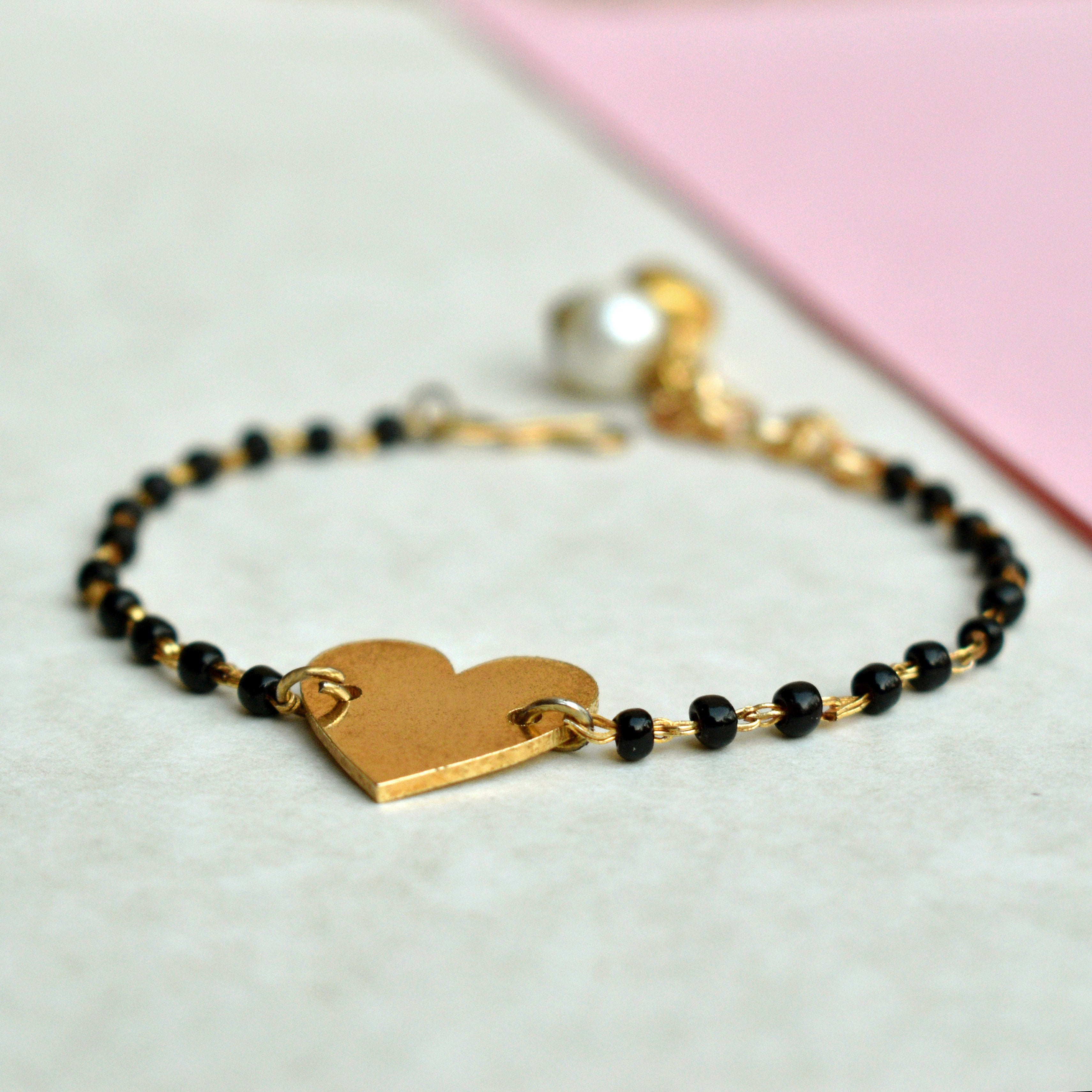 black beads mangalsutra bracelets