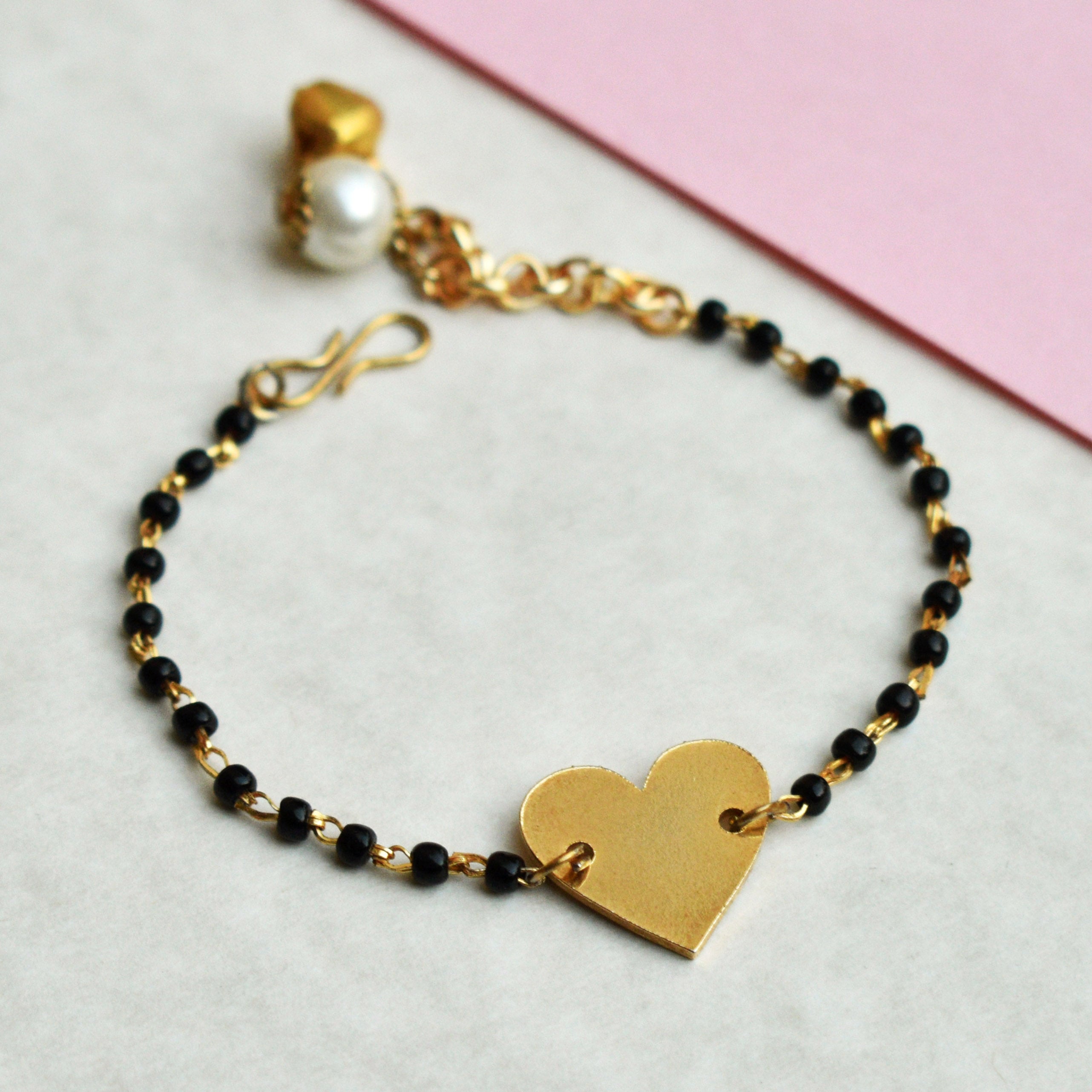 2 Line Sophisticated Design Black & Golden Color Bracelet for Men - Style  C165 – Soni Fashion®