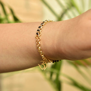 black beads mangalsutra bracelet