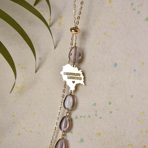 Blingy Beads State Charm Necklace - BeAbhika.com