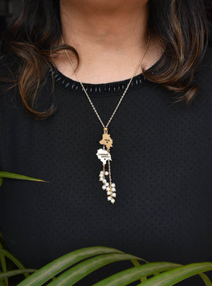 Pearly State Charm Necklace - BeAbhika.com