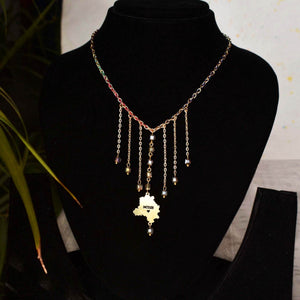 Dangling Chain State Charm Necklace - BeAbhika.com