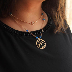Celestial Zodiac Long Necklace - BeAbhika.com