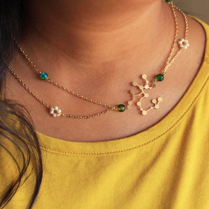 Layered Zodiac Necklace - BeAbhika.com
