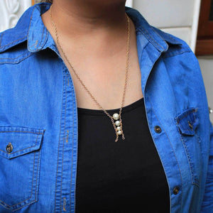 Enticing Pearl Necklace - BeAbhika.com