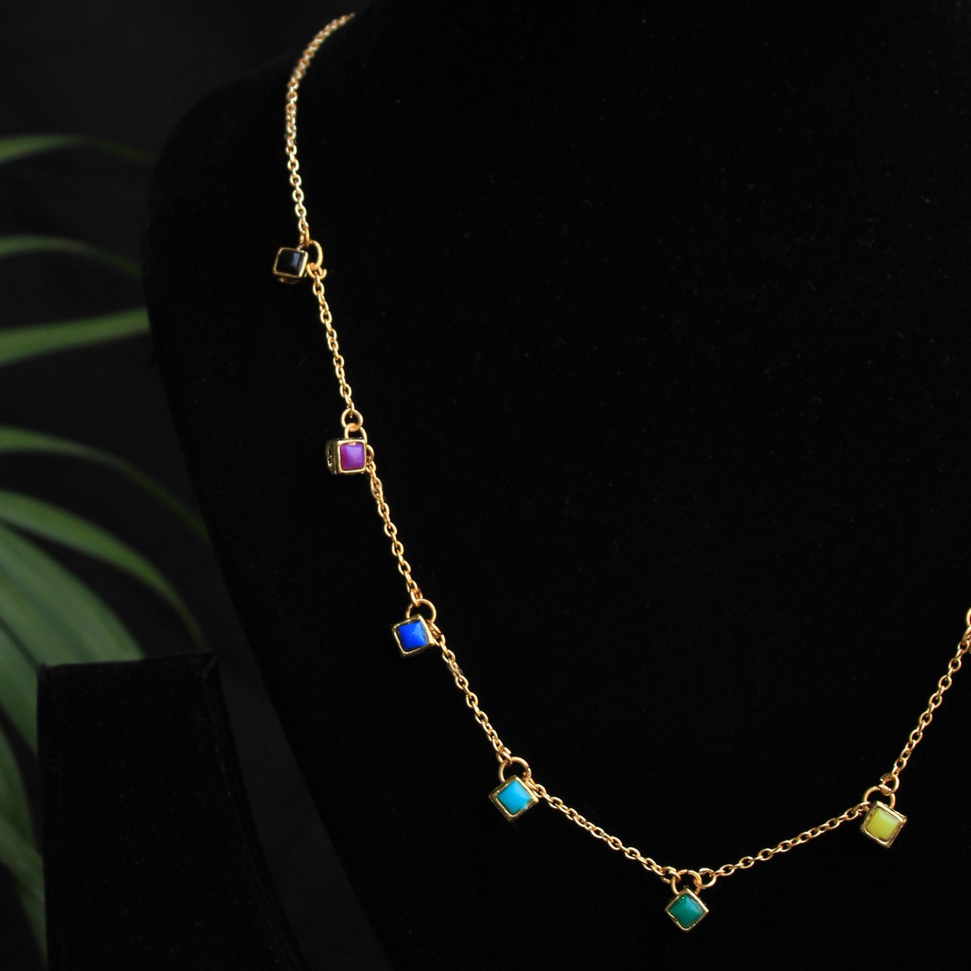 Multi Colored Enameled Kundan Necklace