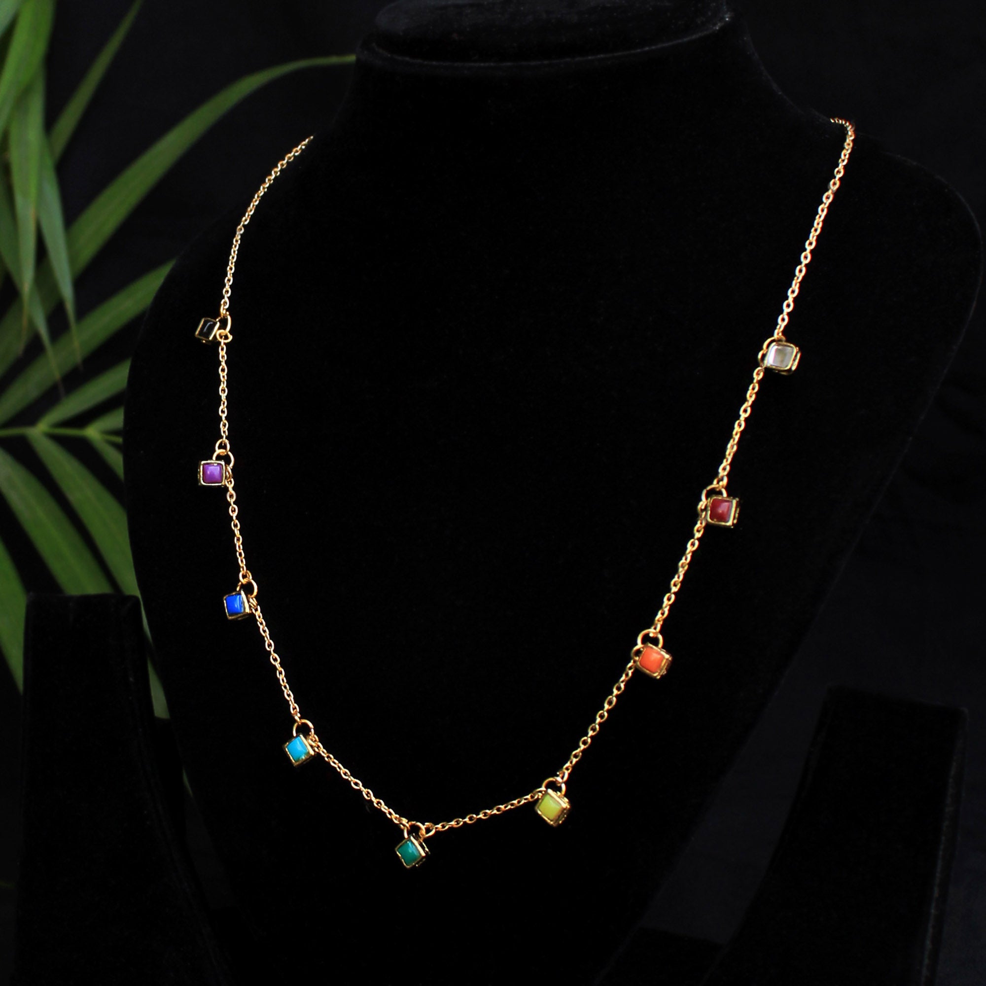 Multi Colored Enameled Kundan Necklace