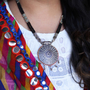 Oxidized necklaces with matching earrings perfect for dandia night designer navratri jewelry colorful necklaces