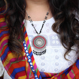 Oxidized necklaces with matching earrings perfect for dandia night designer navratri jewelry colorful necklaces