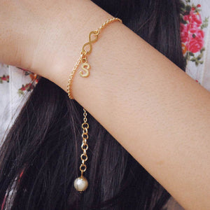 Infinity With Initial Personalised Bracelet - BeAbhika.com