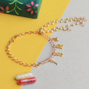 BeAbhika Designer Unique Bhabhi Lumba Bracelet Sister Rakhi Send Rakhi To Brother Bhabhi Peach Pink CustomiSend Bhabhi Name Lumba For Sister In Law Send Rakhi In India Available At Best Price COD Available Express Quick Shipping PersonaliSend Name Bhabhi Rakhi Gift