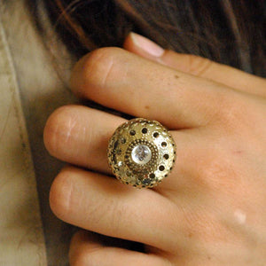 adjustable kundan ring