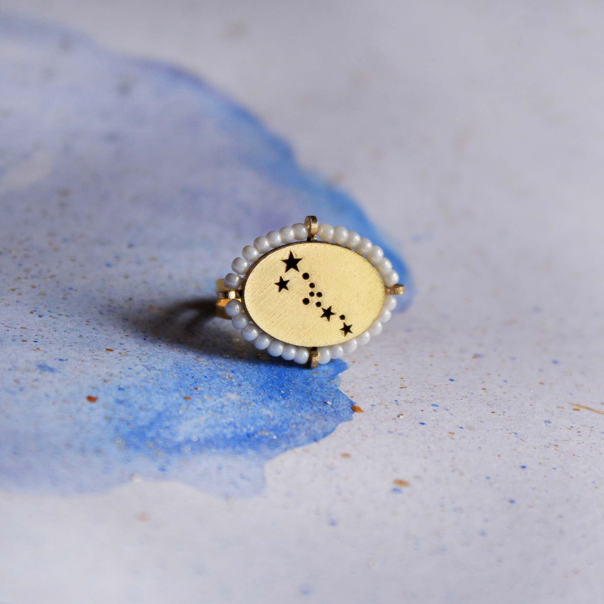 Pearly Constellation Ring
