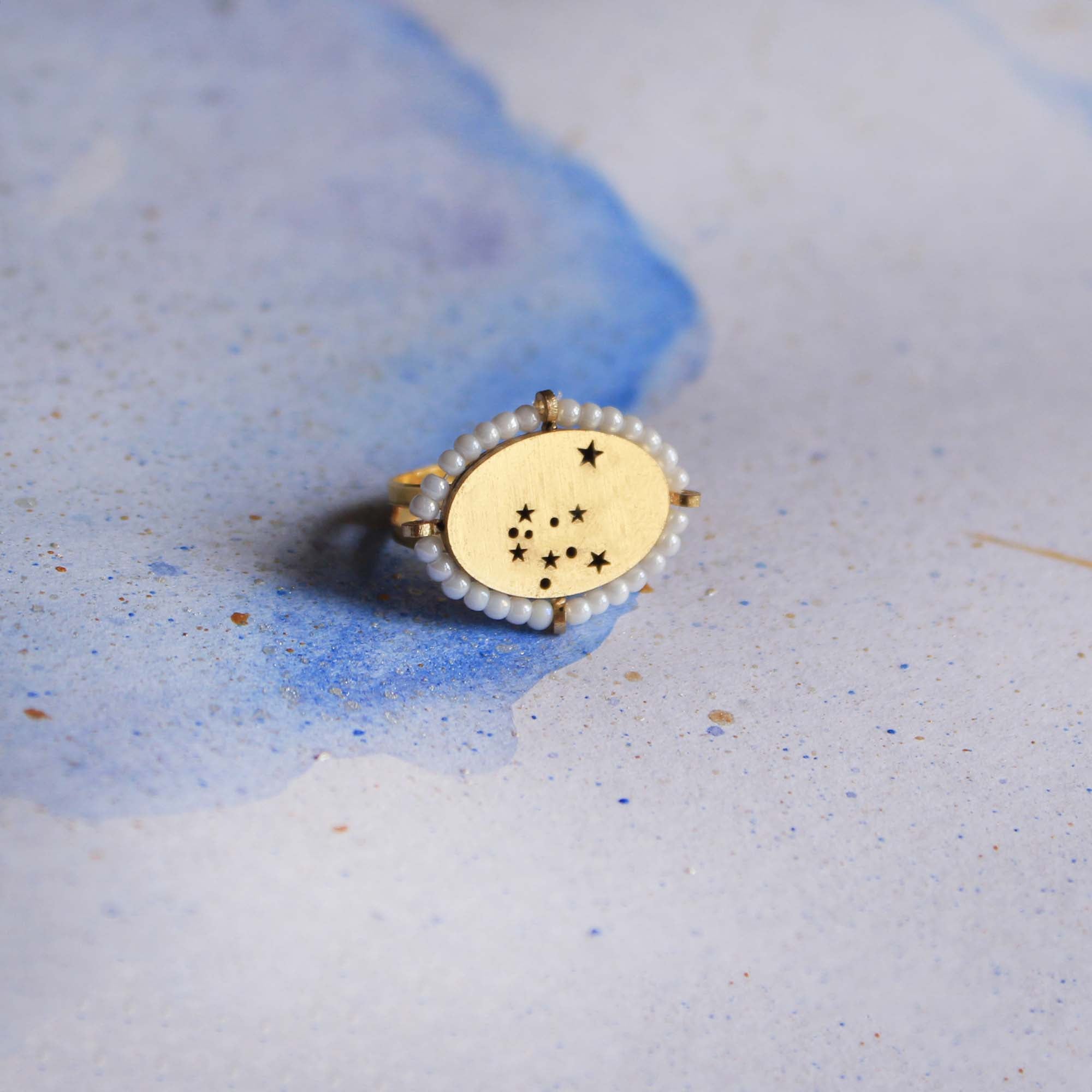 Pearly Constellation Ring