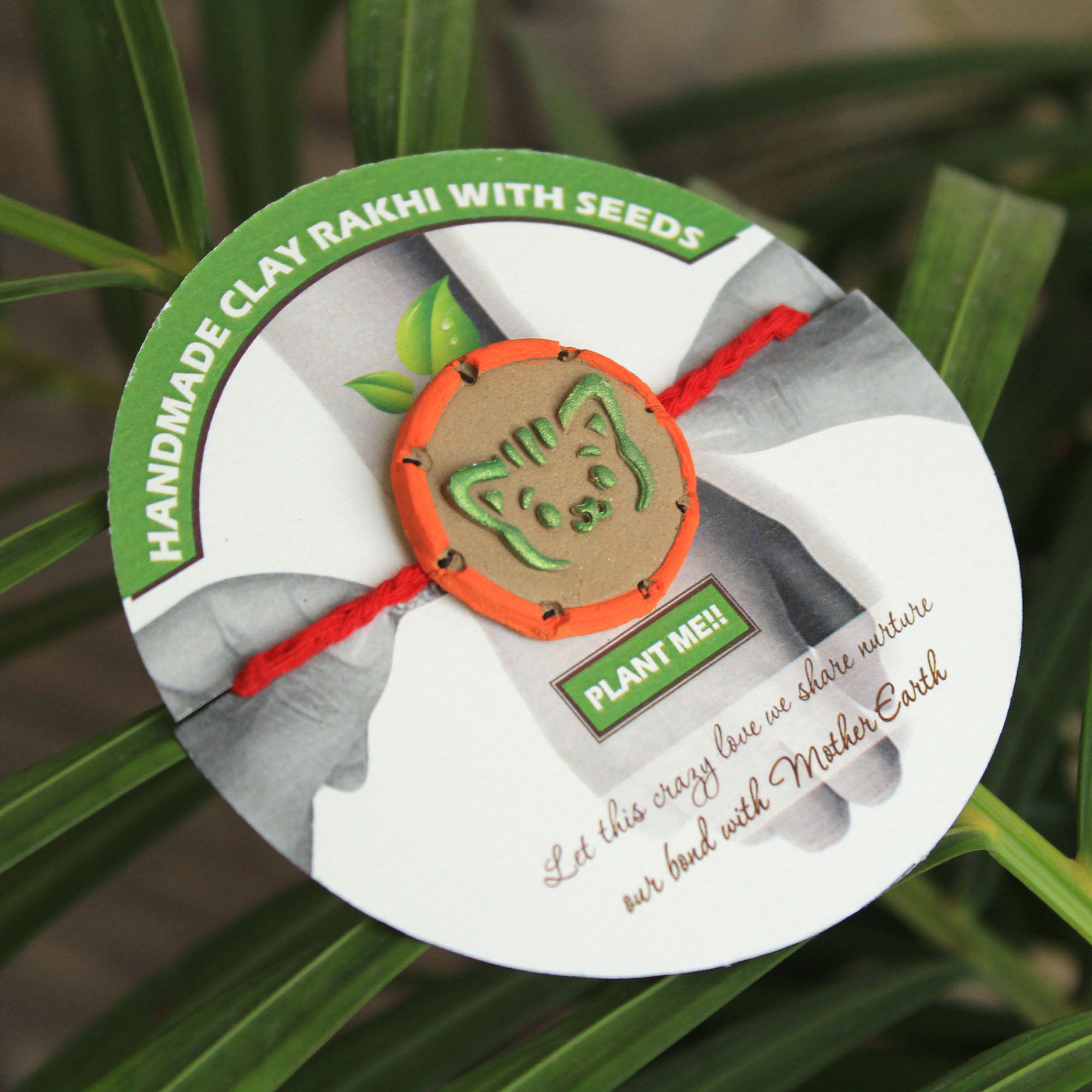 Mellow Cat Grow Green Clay Rakhi
