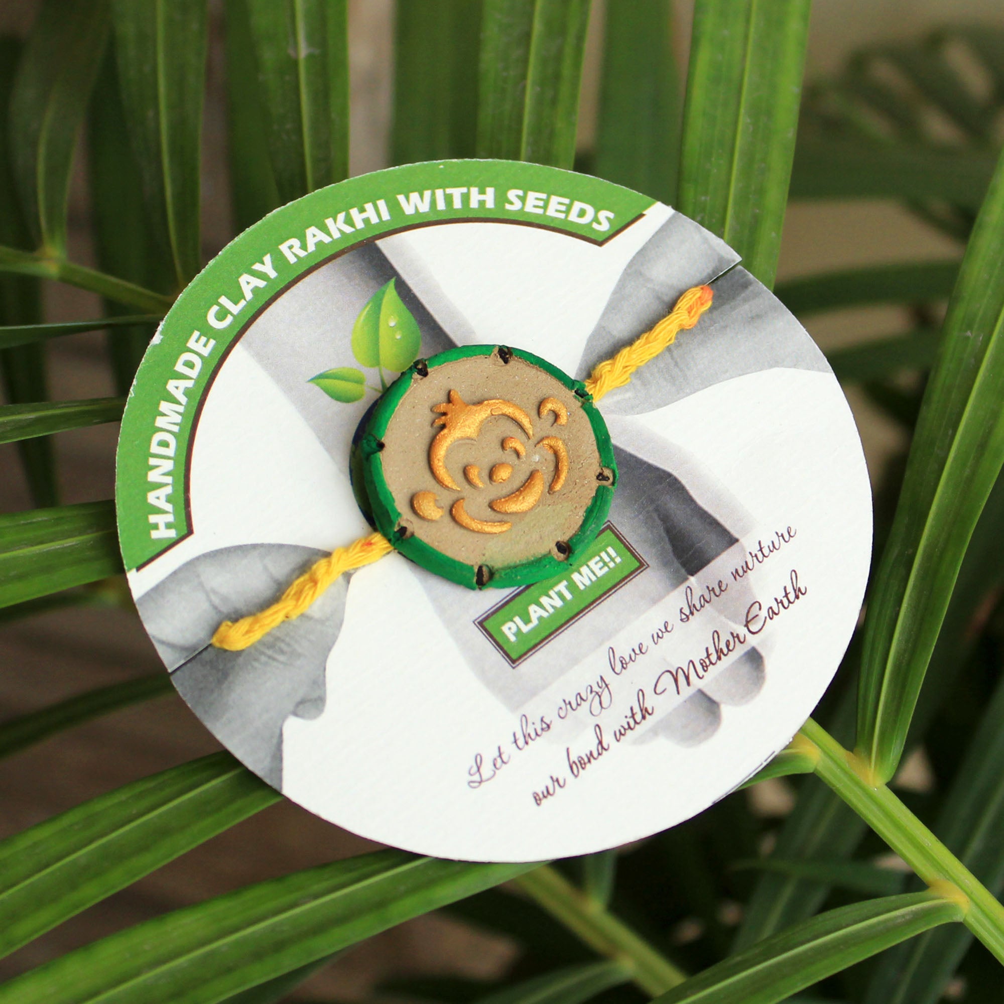 Crazy Monkey Grow Green Clay Rakhi