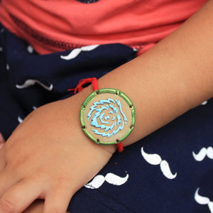 Wild Lion Grow Green Clay Rakhi