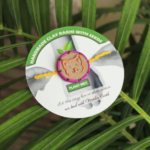Loyal Dog Grow Green Clay Rakhi