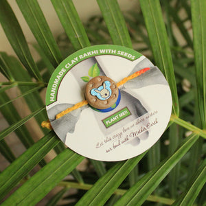 Bunny Kids Grow Green Clay Rakhi