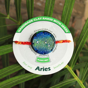 Aries Grow Green Clay Rakhi