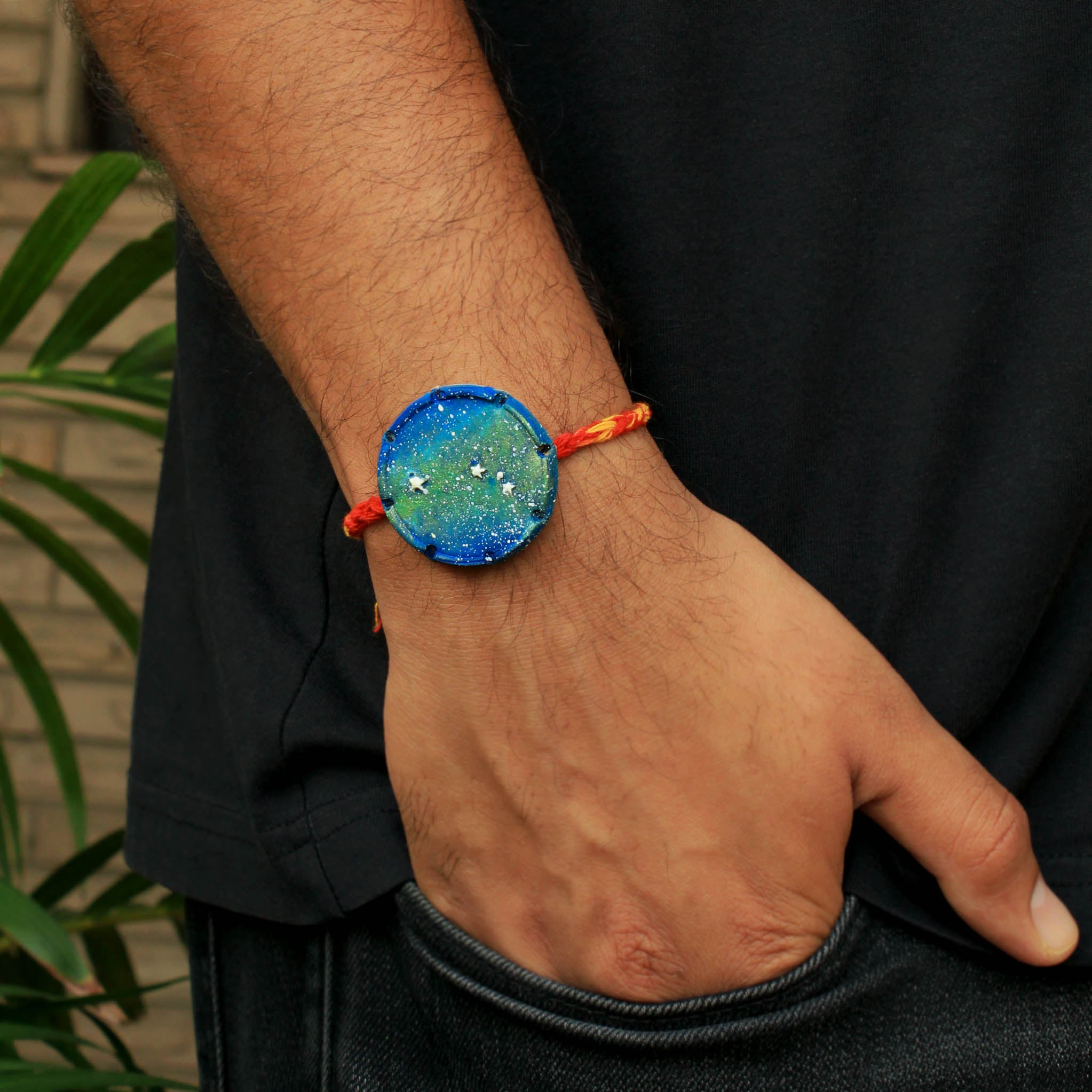 Aries Grow Green Clay Rakhi