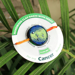 Cancer Grow Green Clay Rakhi