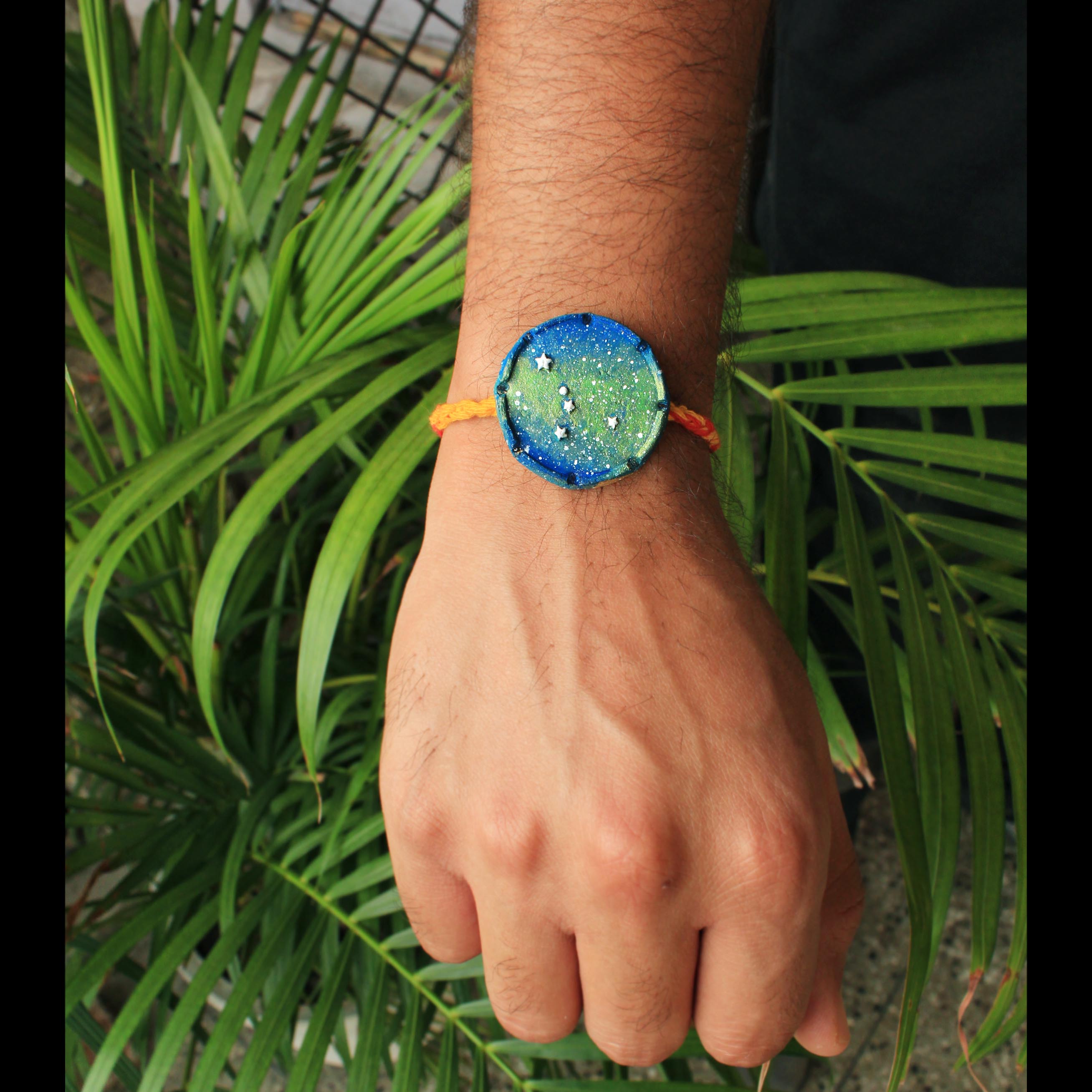 Cancer Grow Green Clay Rakhi