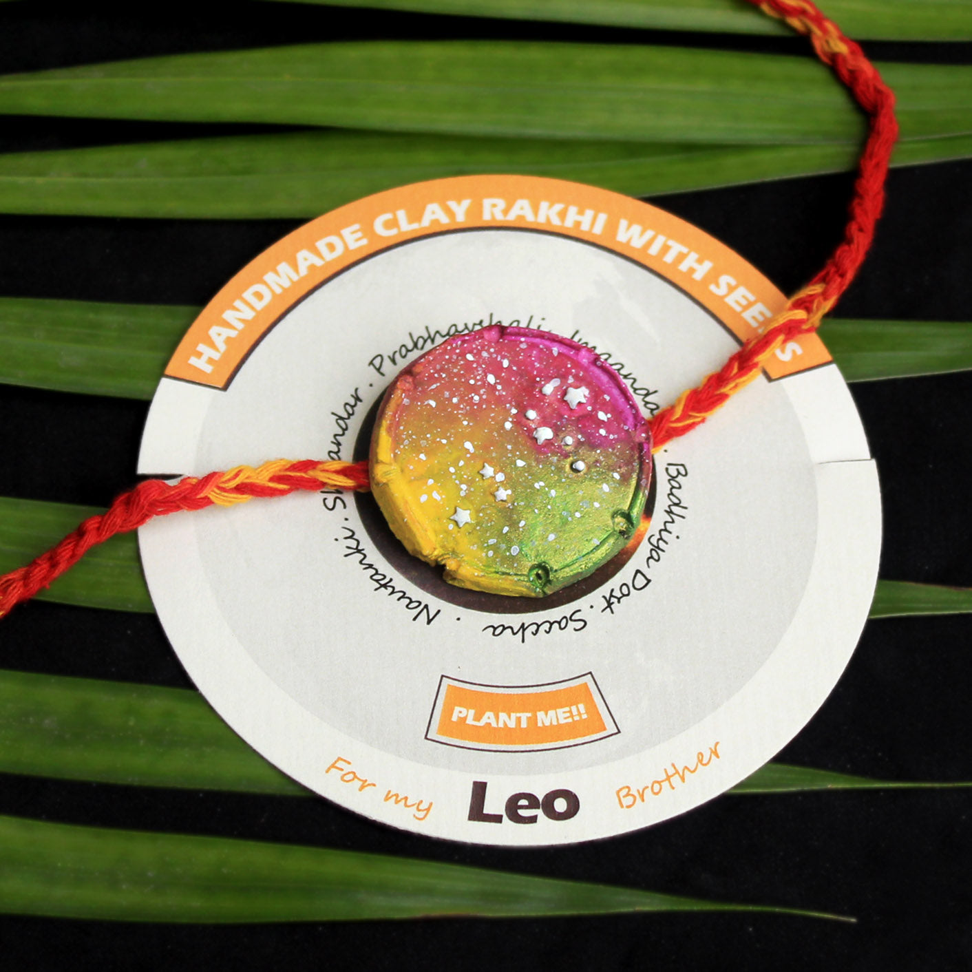 Leo Grow Green Clay Rakhi