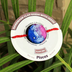Pisces Grow Green Clay Rakhi