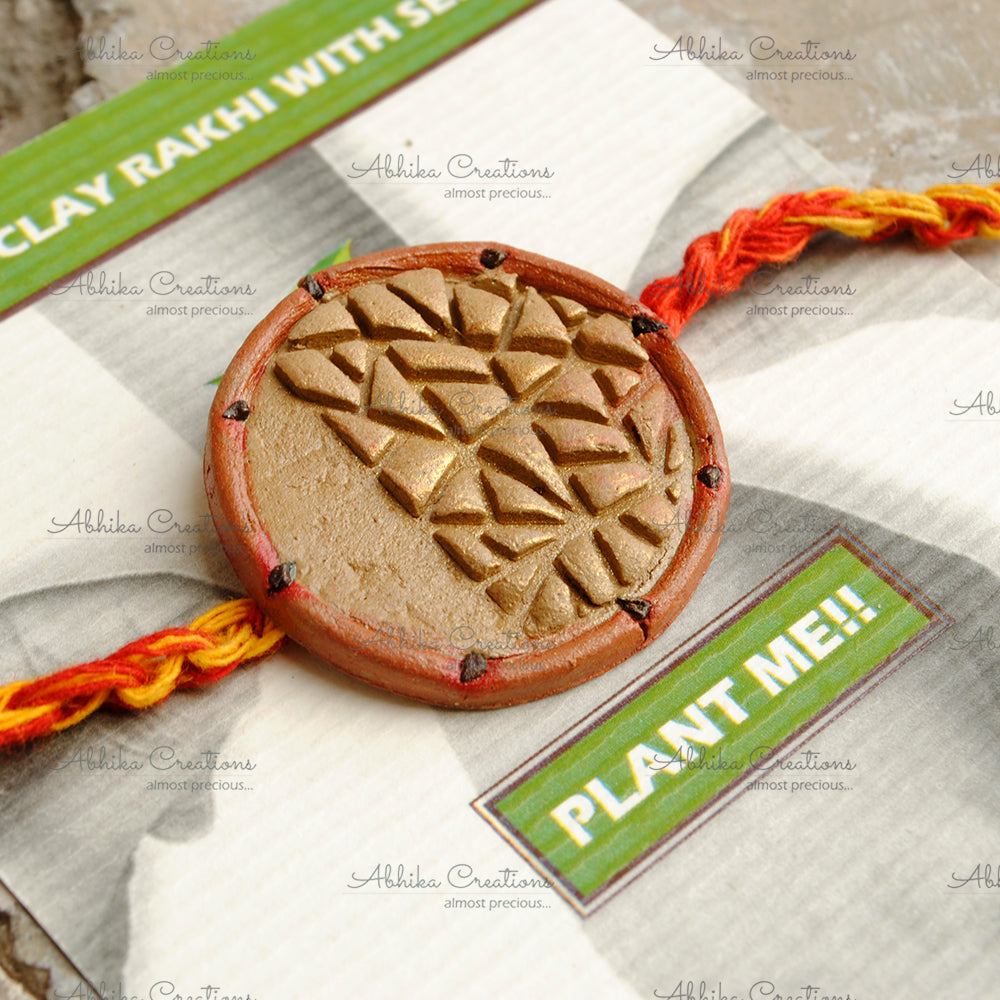 Mountain Matrix Clay Rakhi "The Abstract Nature Collection"