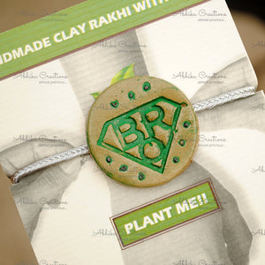 Super Bro Grow Green Clay Rakhi