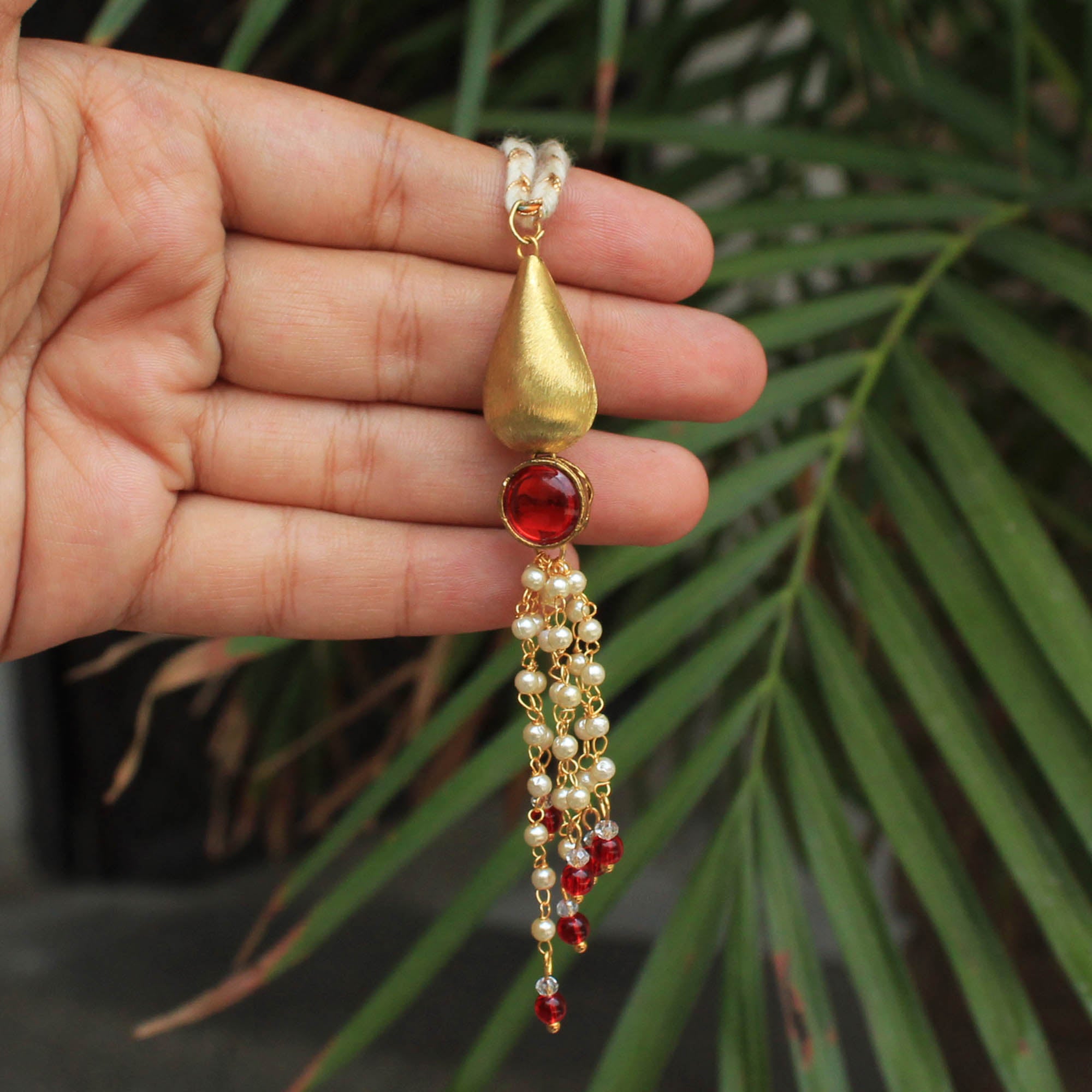 Classic Red & Gold Lumba Rakhi