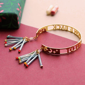 BeAbhika Gold Tone Blue Beads Bhabhi Lumba Adjustable Bracelet Designer Unique Bhabhi Rakhi For Sister In Law Available In India Best Price Send Rakhi To Brother COD Available Express Shipping