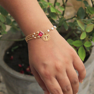 BeAbhika Gold Tone Bracelet Lumba PersonaliSend Name Initial Bhabhi Lumba Designer Unique Sister In Law Rakhi Available In India Best Price Send Rakhi To Brother Online COD Express Shipping