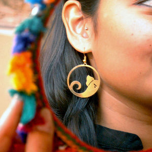 Traditional Kundan earrings in gold-tone, perfect for weddings and festive wear