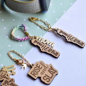 Wooden Engraved Set Of 4 Watch Charms - BeAbhika.com