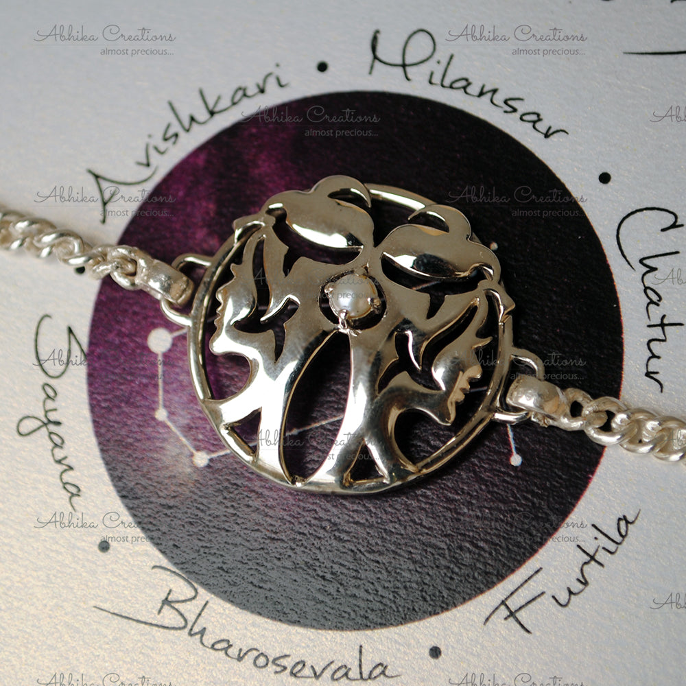 Gemini Zodiac Silver Rakhi