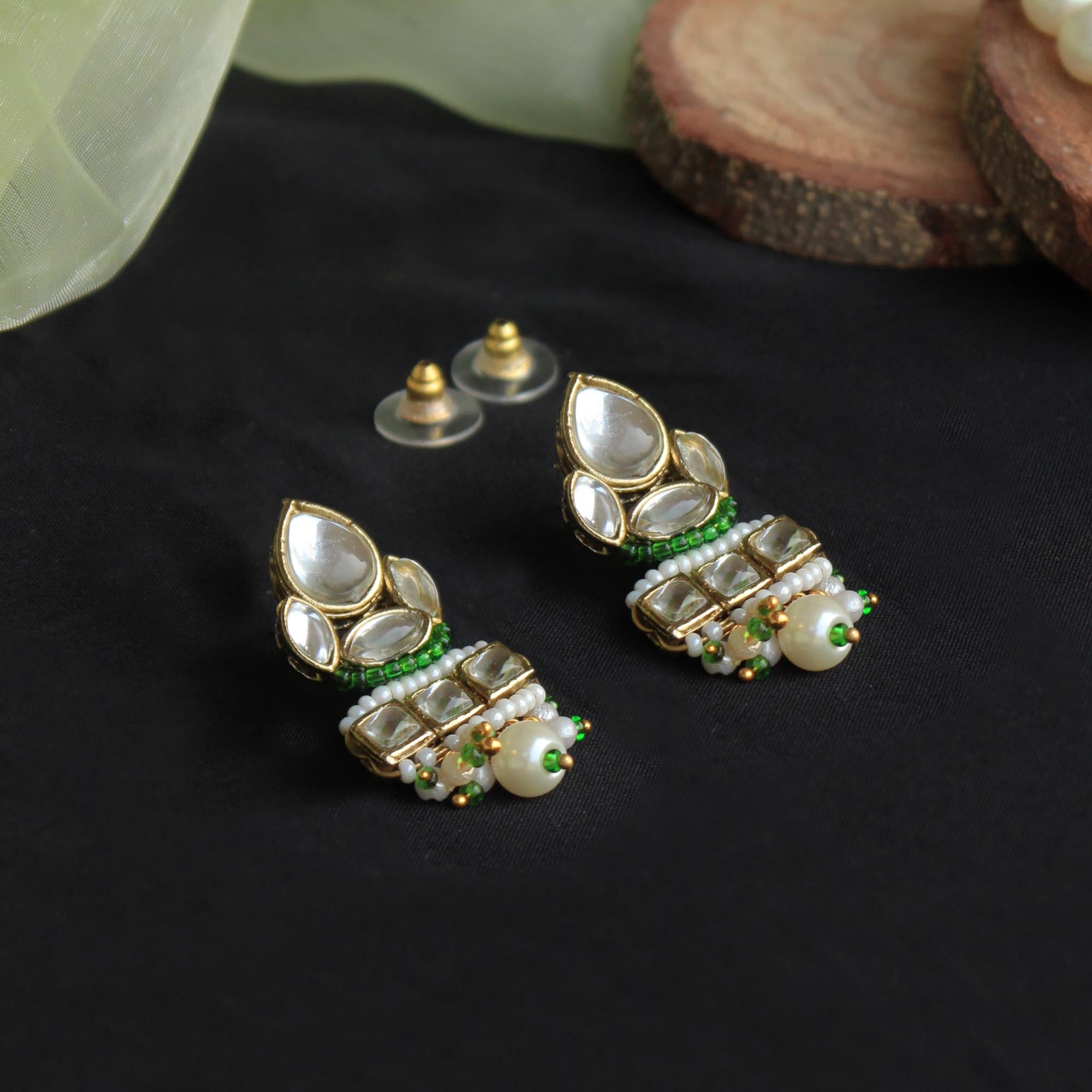 Buy Designer Rani Pink Stones Danglers Earrings Party Wear Online at Best  Price | Cbazaar