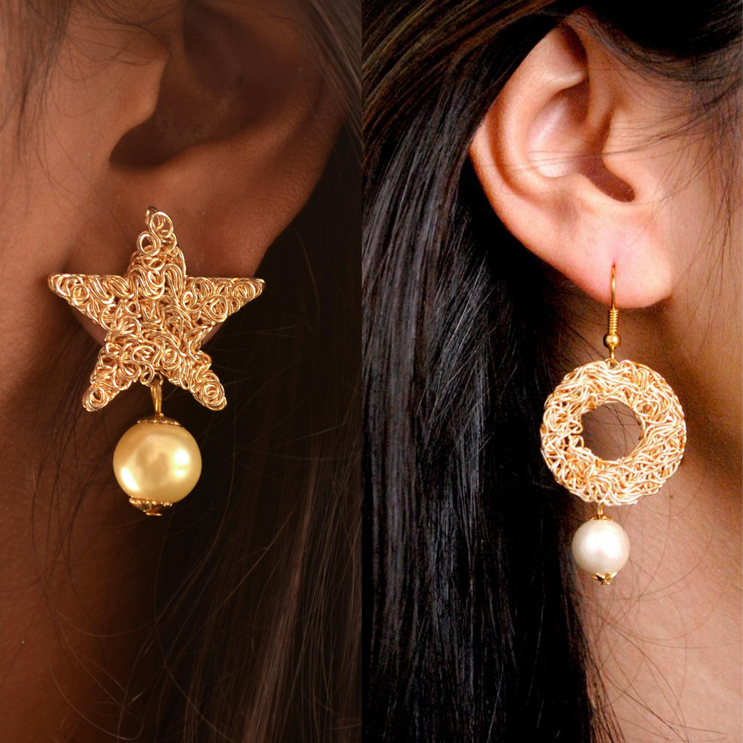 Gold Diamond Cut Circle Earrings - wholesale gold earrings by Sosie Designs