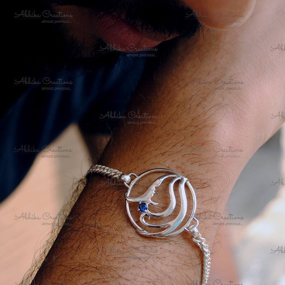 Virgo Zodiac Silver Rakhi (SKR008)